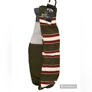 BILLABONG MEN’S CREW SOCKS SOLD AS A 2 PACK U.S. SIZE 8-12 ALL DAY COMFORT NWT